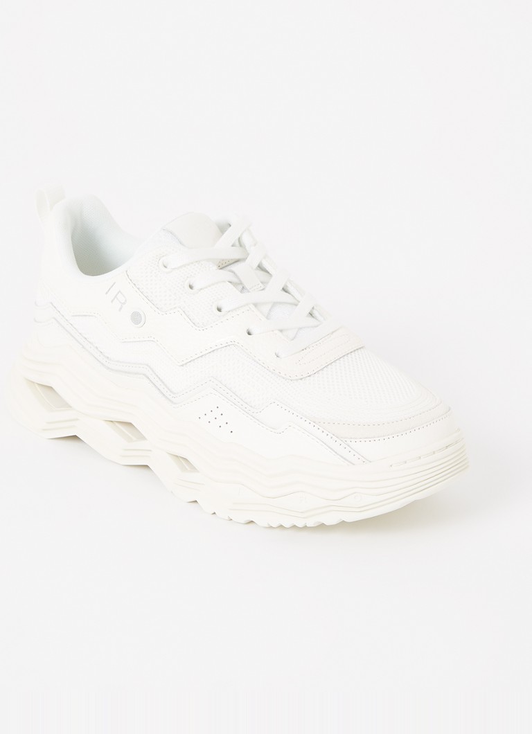 IRO Dames Wave sneaker met leren details in de kleur Wit