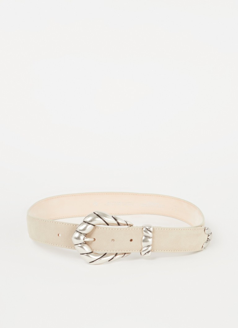 IRO Dames Embella riem van leer in de kleur Donkerbeige