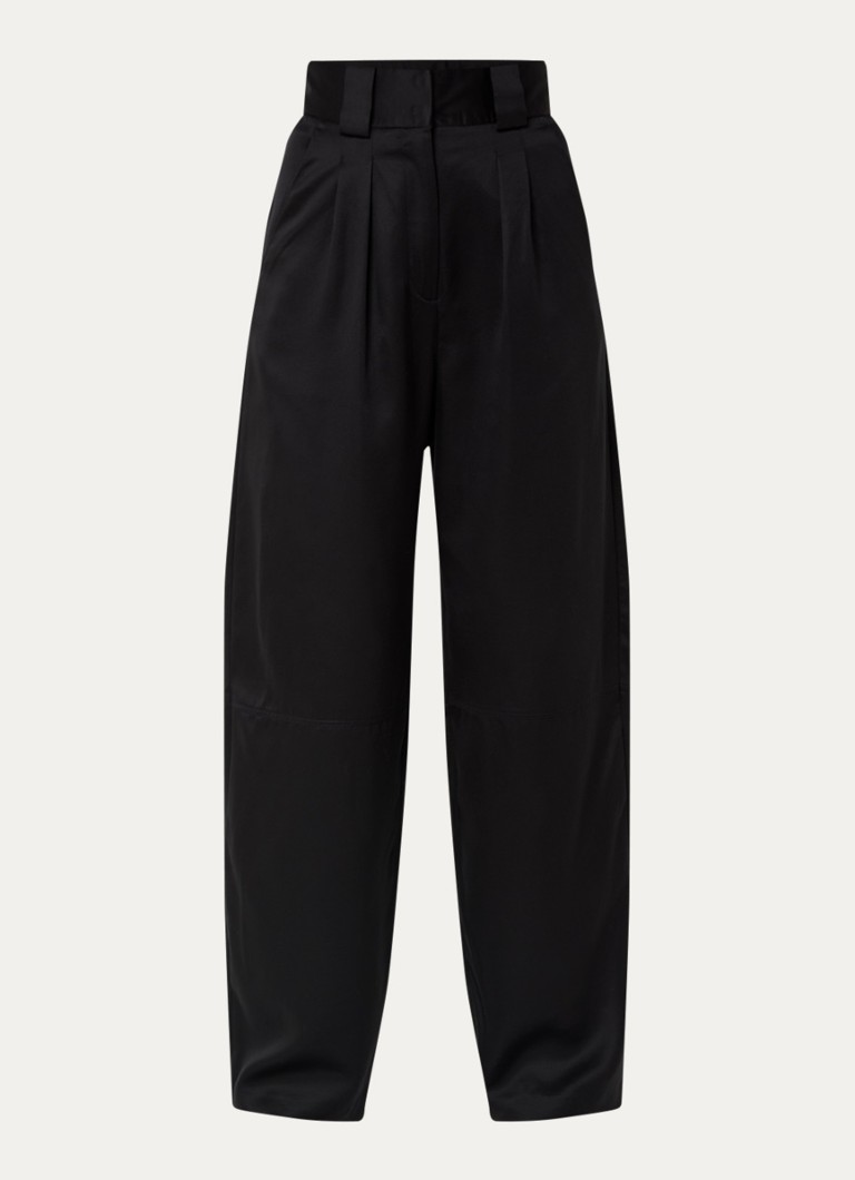 IRO Dames Danny high waist tapered fit pantalon met steekzakken in de kleur Zwart
