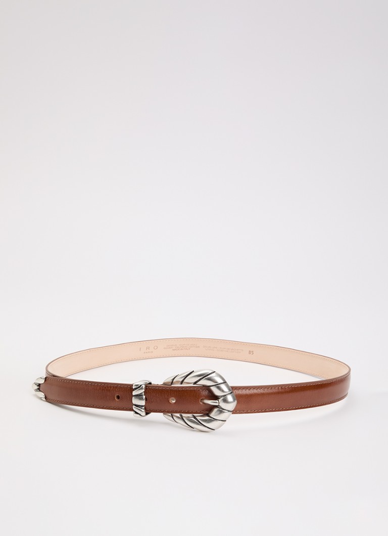 IRO Dames Embella Baby riem van kalfsleer in de kleur Cognac