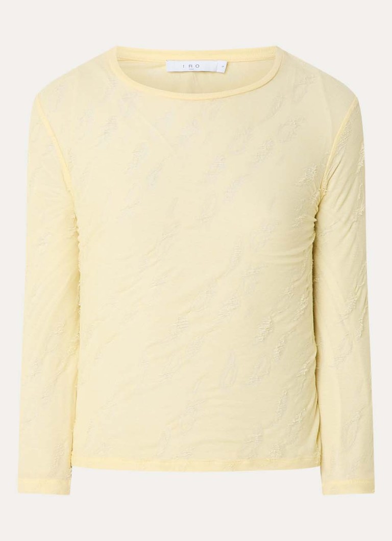 IRO Dames Gracelia longsleeve met structuur in de kleur Geel