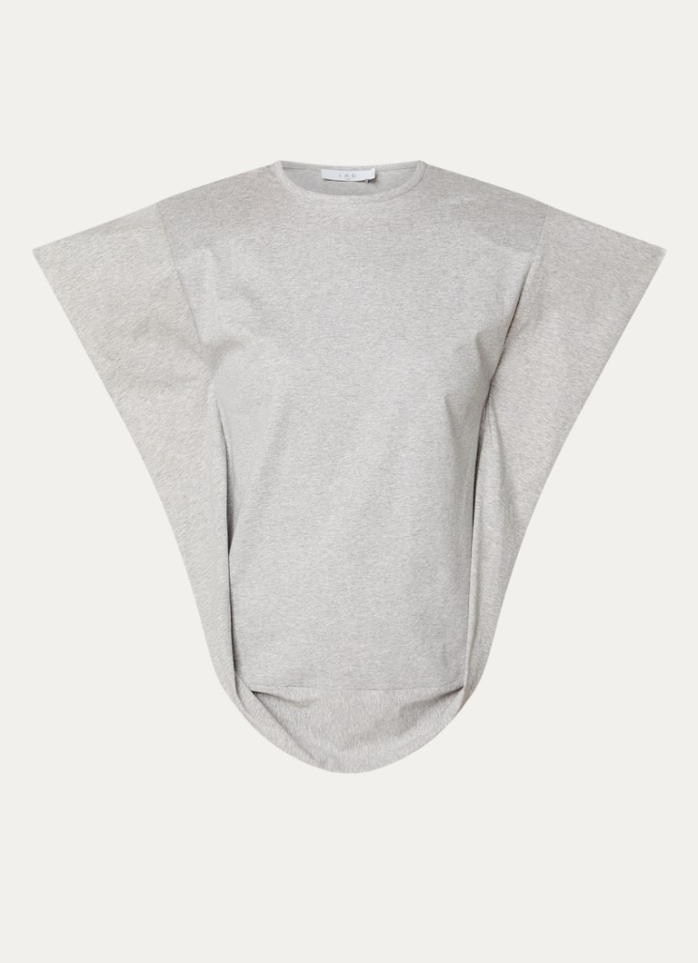 IRO Dames Amoria T-shirt met schoudervulling in de kleur Grijsmele