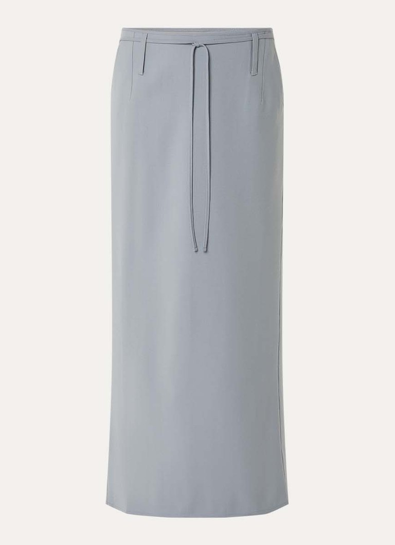IRO Dames Arline maxi rok in wolblend met strikceintuur in de kleur Grijs