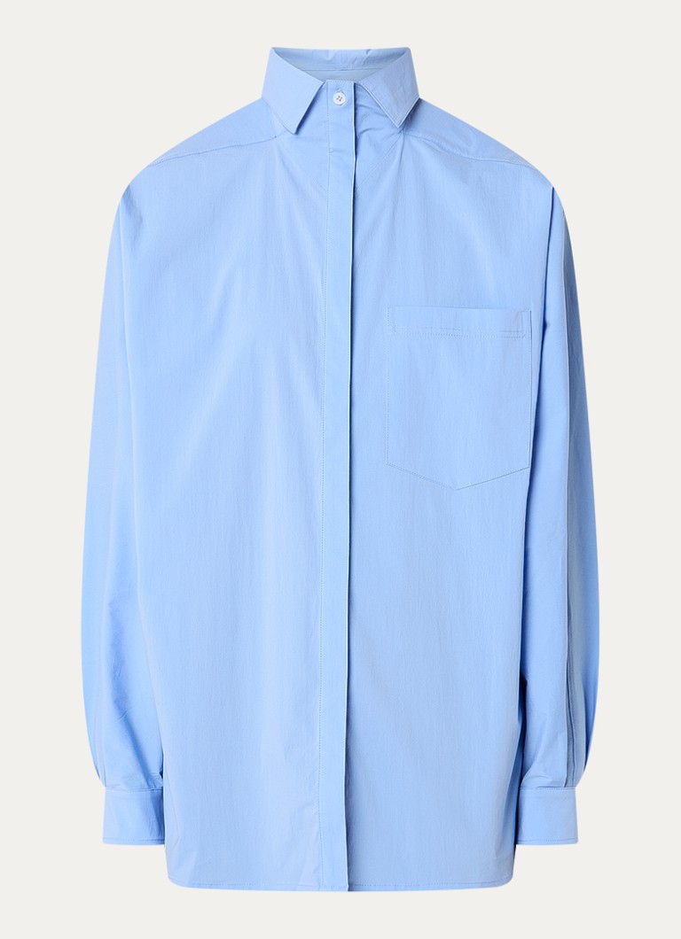 IRO Dames Nylia blouse met stretch in de kleur Blauwgrijs