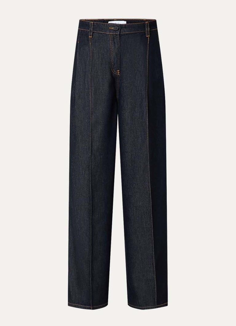 IRO Dames Remy high waist wide leg jeans met donkere wassing in de kleur Indigo