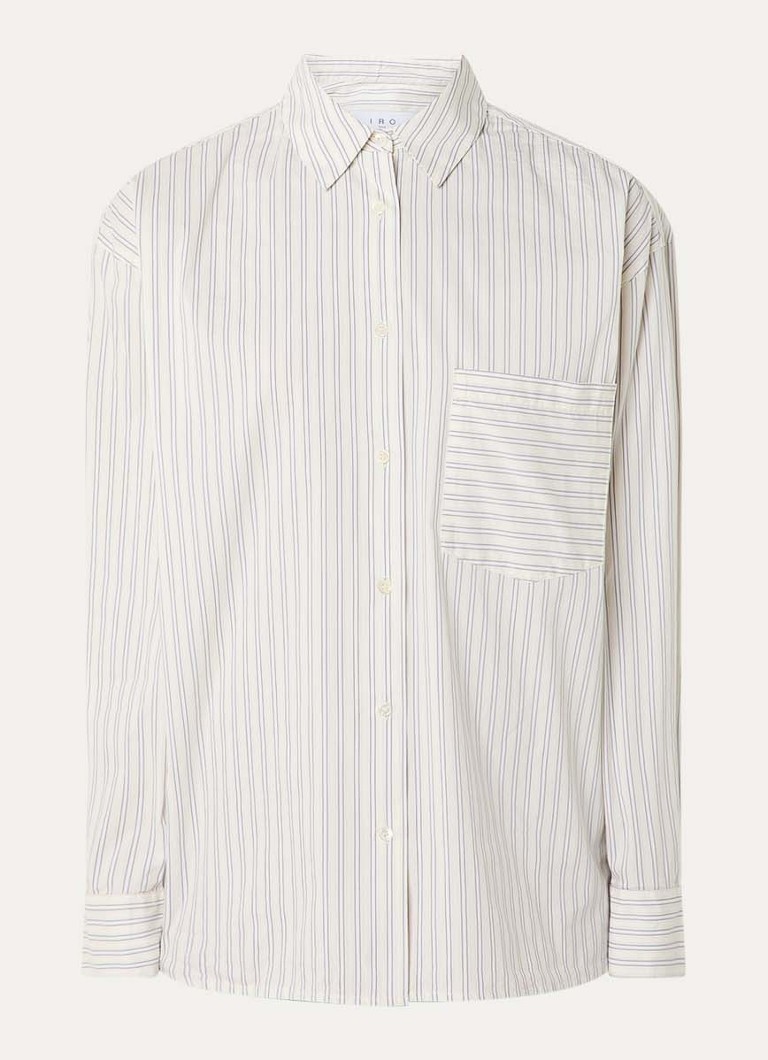 IRO Dames Lasmy blouse met streepprint in de kleur Vanillegeel