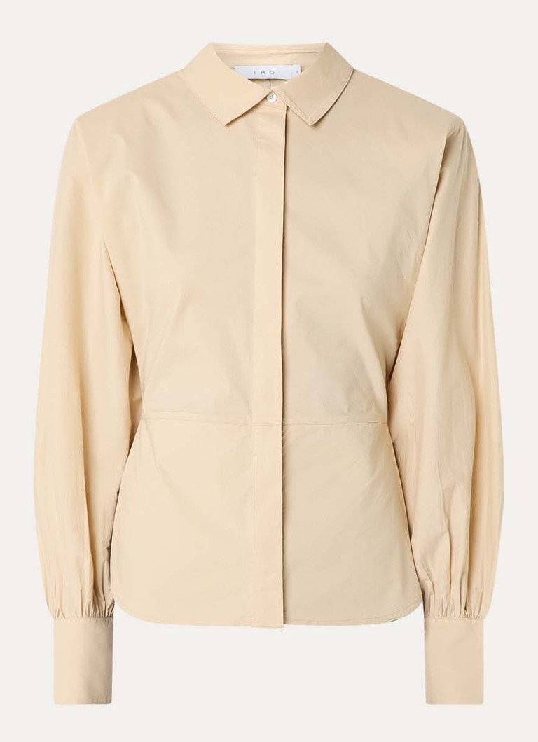 IRO Dames Janine blouse met stretch in de kleur Zand