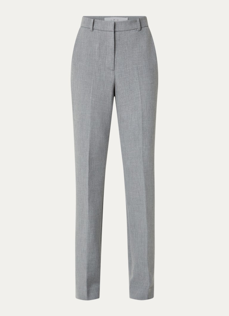 IRO Dames Marila high waist bootcut fit pantalon met persplooi in de kleur Grijsmele
