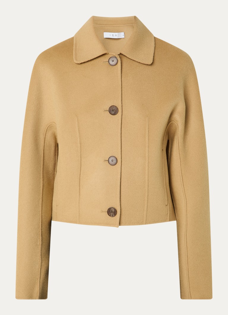 IRO Dames Jappy jack van wol met steekzakken in de kleur Camel