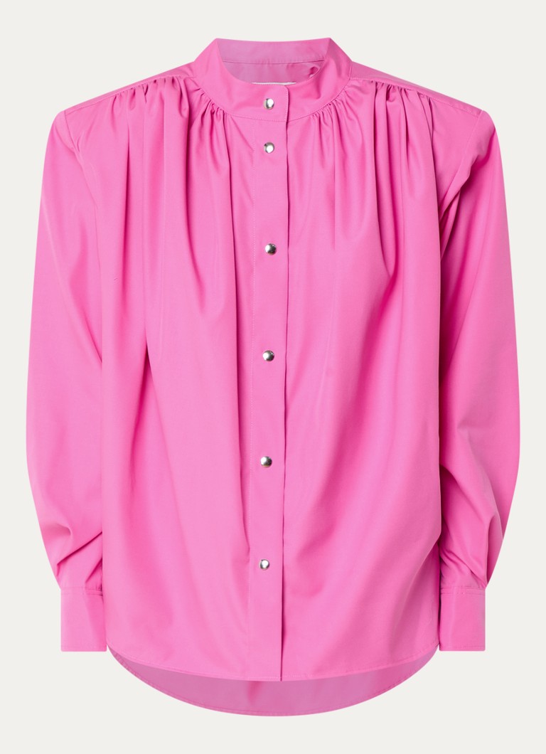 IRO Dames Fever blouse met opstaande kraag in de kleur Fuchsia