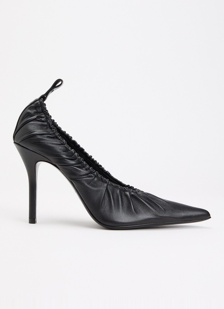 IRO Dames Pump van geitenleer met plooidetail in de kleur Zwart
