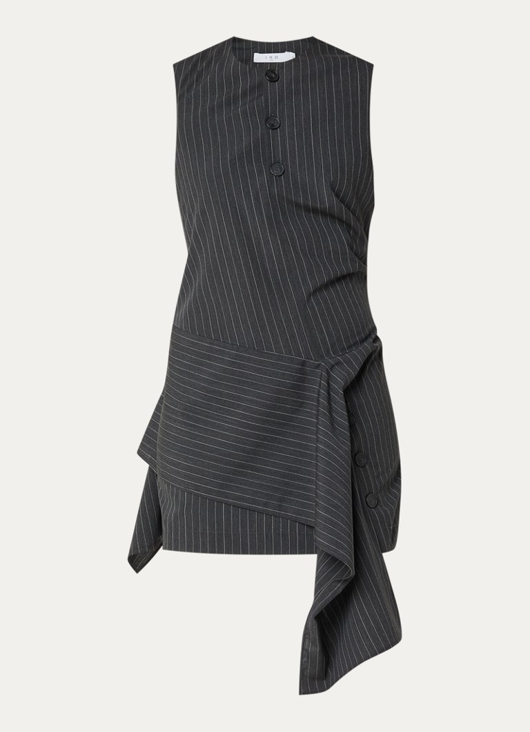 IRO Dames Klea mini jurk met asymmetrische zoom in de kleur Donkergrijs