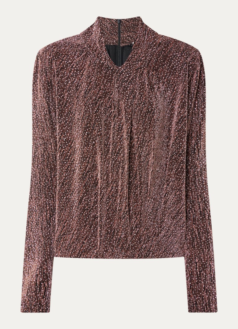 IRO Dames Ysane top met strass in de kleur Bruin