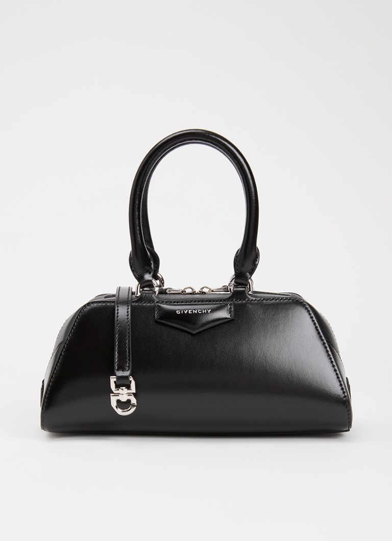 Givenchy Dames Antigona East West Mini handtas van kalfsleer met afneembare schouderriem in de kleur Zwart, maat: One Size