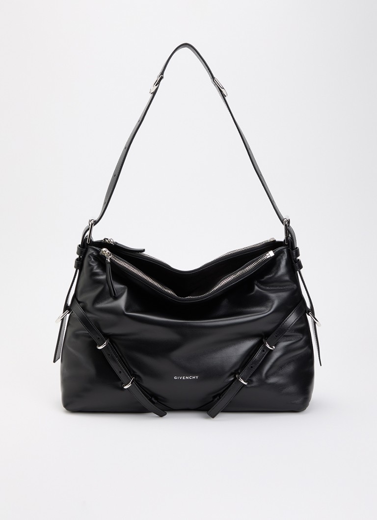 Givenchy Dames Medium Voyou Bomber schoudertas van lamsleer met verstelbare schouderriem