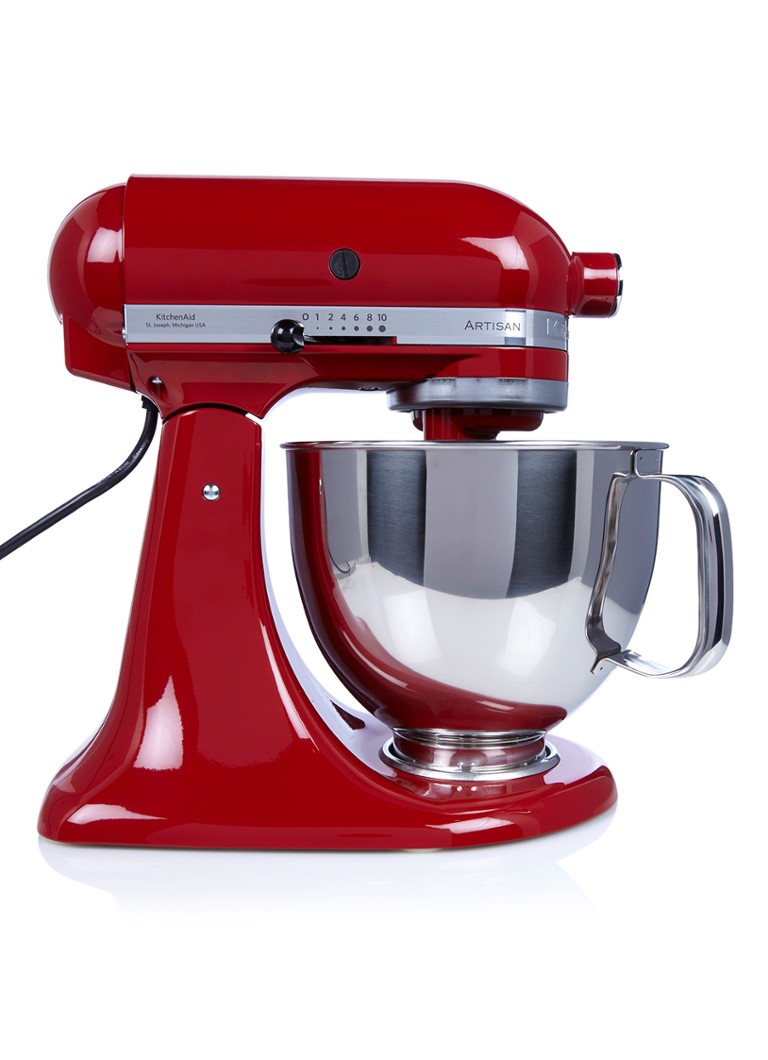 KitchenAid Artisan keukenmachine met kantelbare kop 4,8 liter 5KSM125EER - Keizerrood Keizerrood - Deal