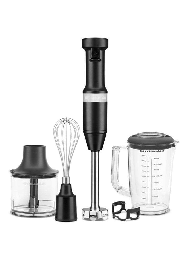 KitchenAid Staafmixer 5-delig 5KHBV83 - Mat zwart Zwart - Deal