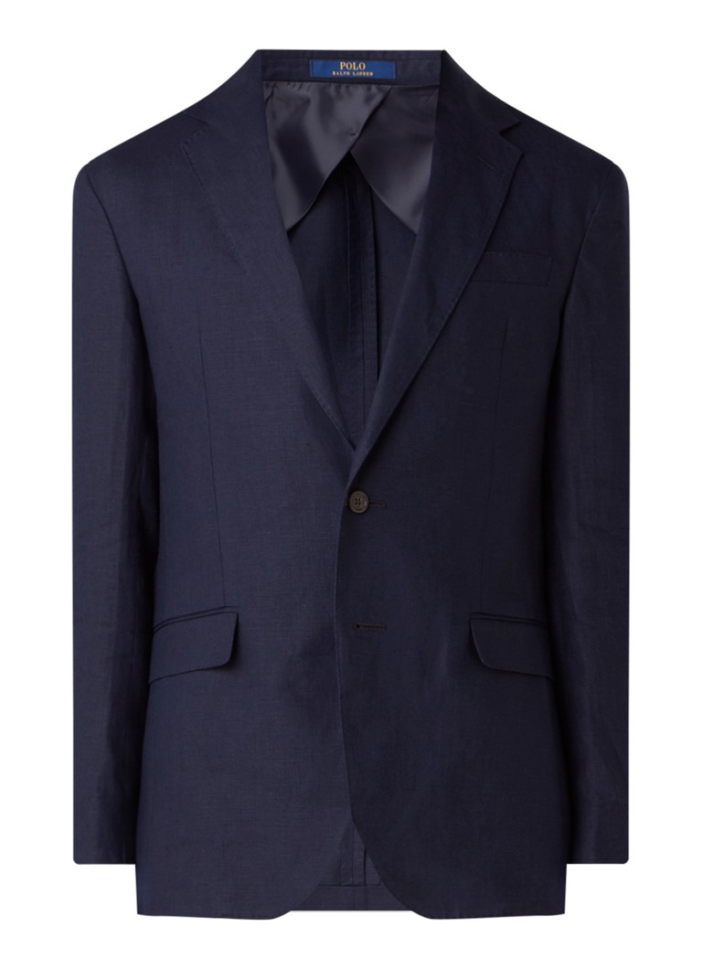 Ralph Lauren Heren Regular fit colbert van linnen met klepzakken in de kleur Blauw