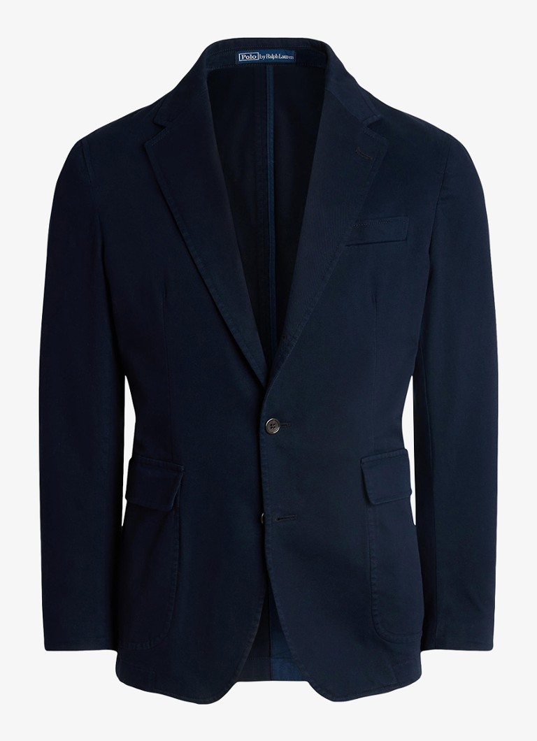 Ralph Lauren Heren Regular fit colbert met klepzakken in de kleur Bright Navy / Donkerblauw