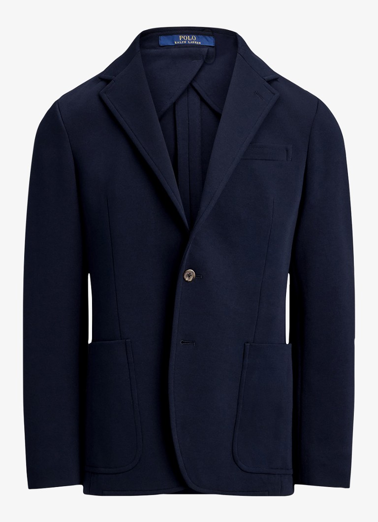 Ralph Lauren Heren Polo Soft modern fit double-knit colbert in de kleur Aviator Navy / Donkerblauw