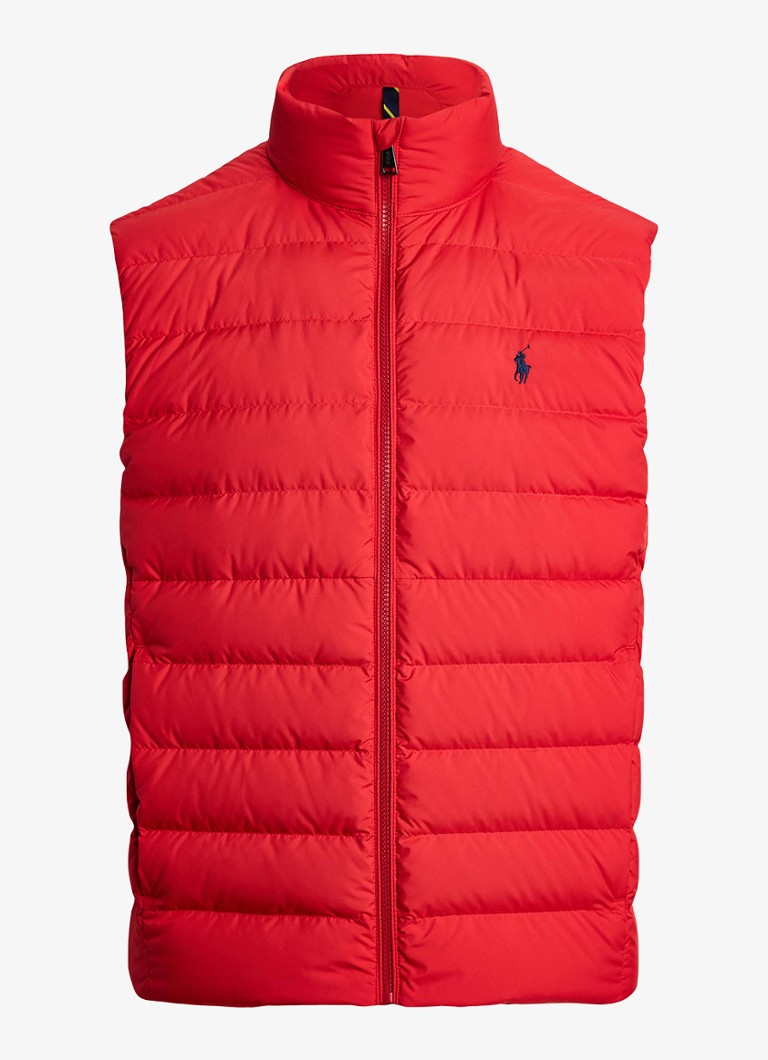 Ralph Lauren Heren Colden bodywarmer met logoborduring in de kleur RL 2000 Red / Rood