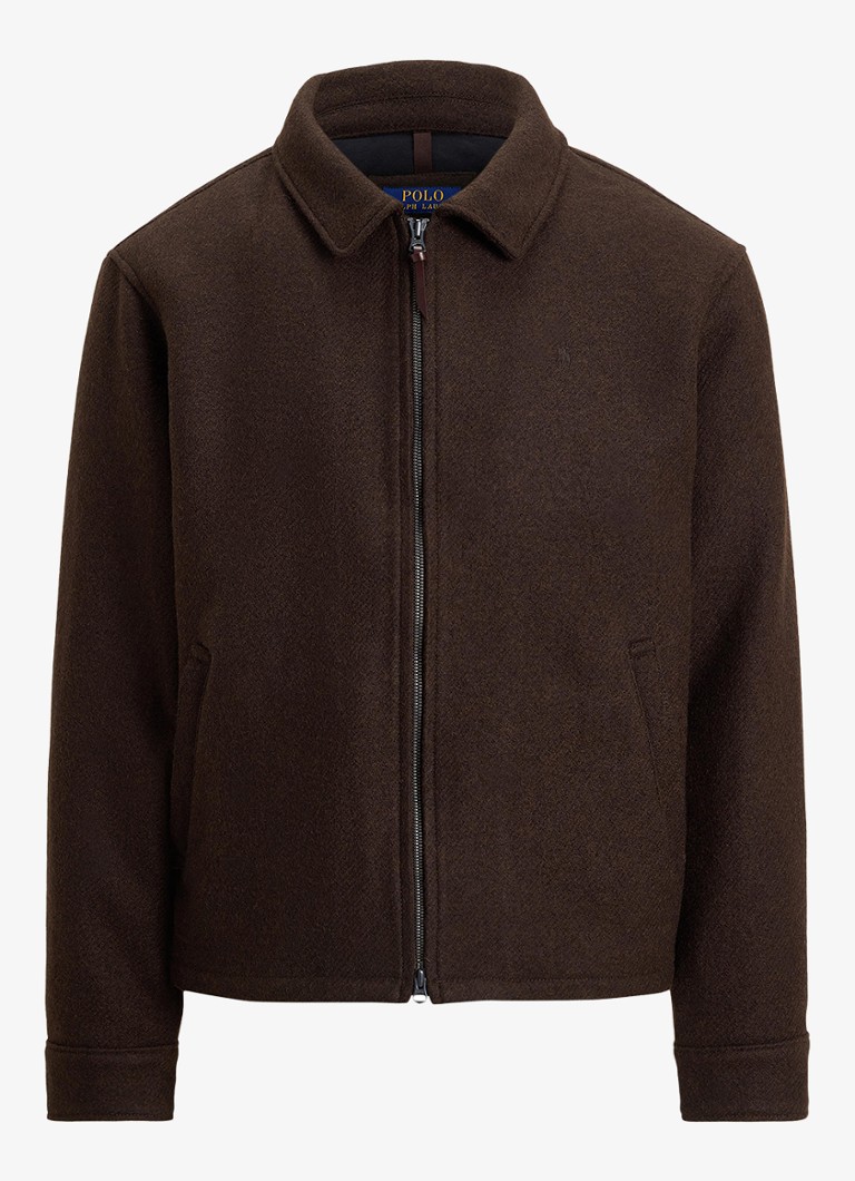 Ralph Lauren Heren Langdon jack met steekzakken in de kleur Circuit Brown / Donkerbruin