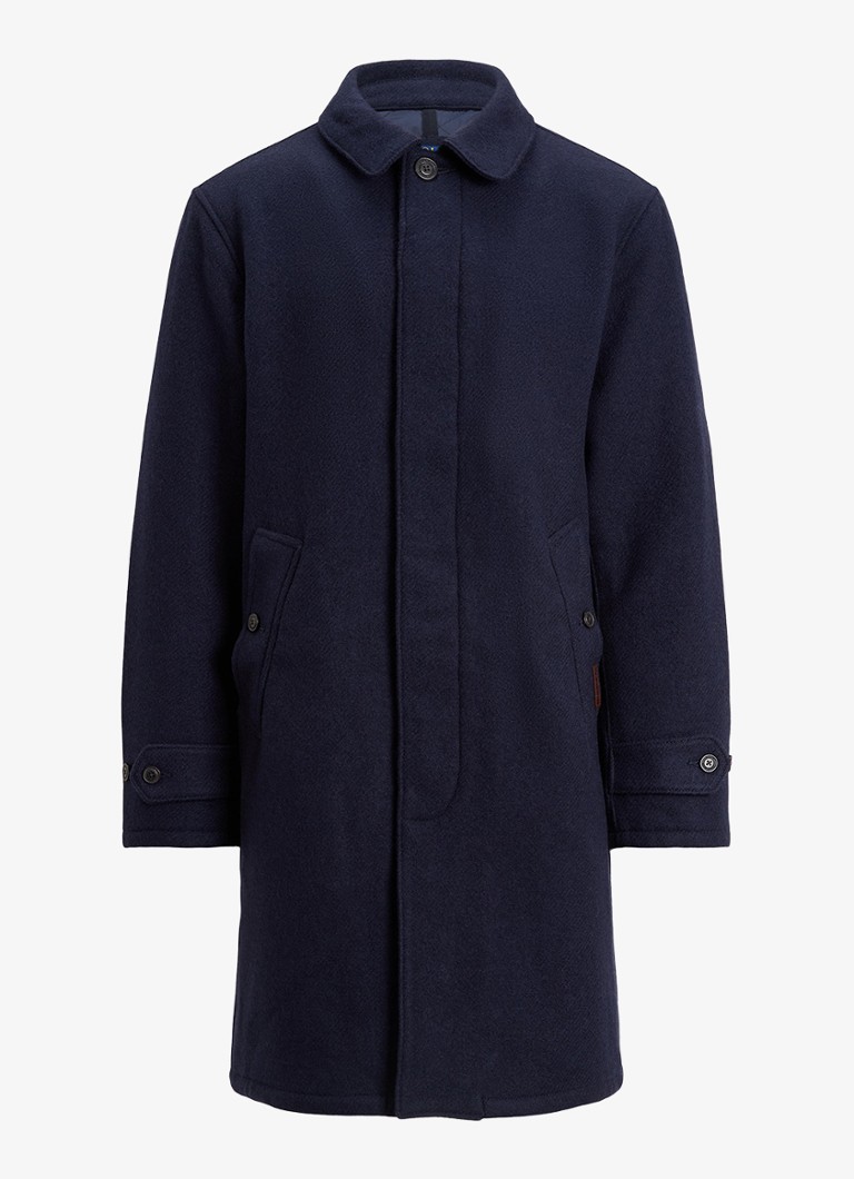 Ralph Lauren Heren Langdon manteljas met logo in de kleur Collection Navy / Donkerblauw