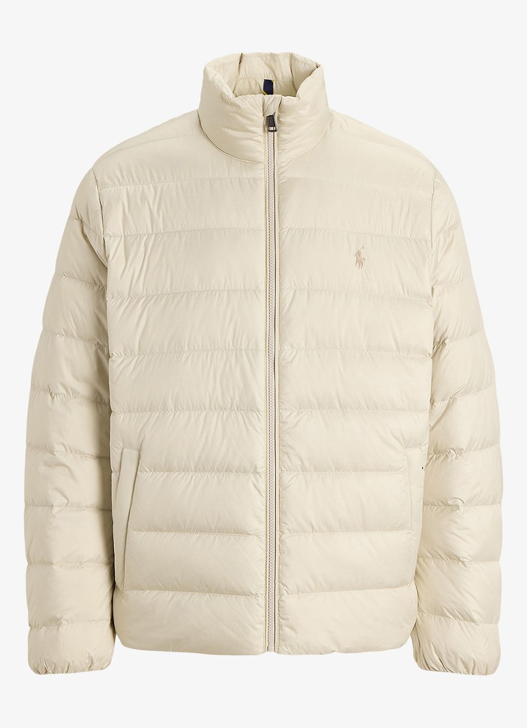 Ralph Lauren Heren Colden gewatteerd jack met donsvulling en steekzakken in de kleur Basic Sand / Zand