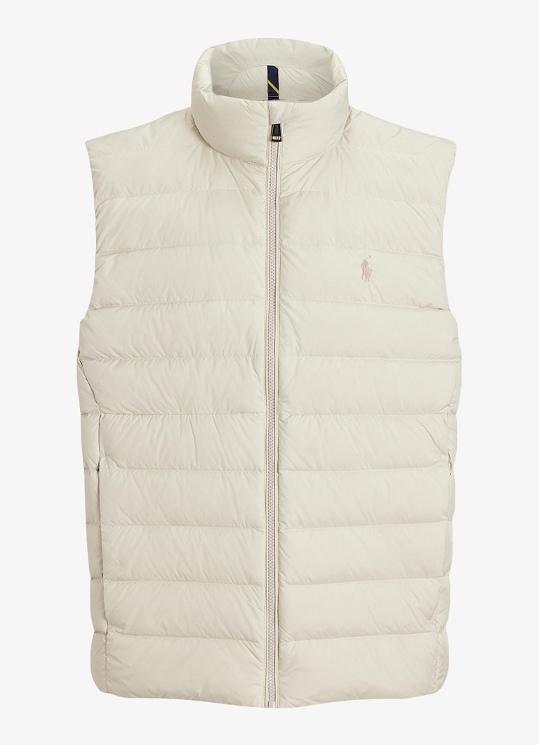 Ralph Lauren Heren Colden bodywarmer met logoborduring in de kleur Basic Sand / Zand