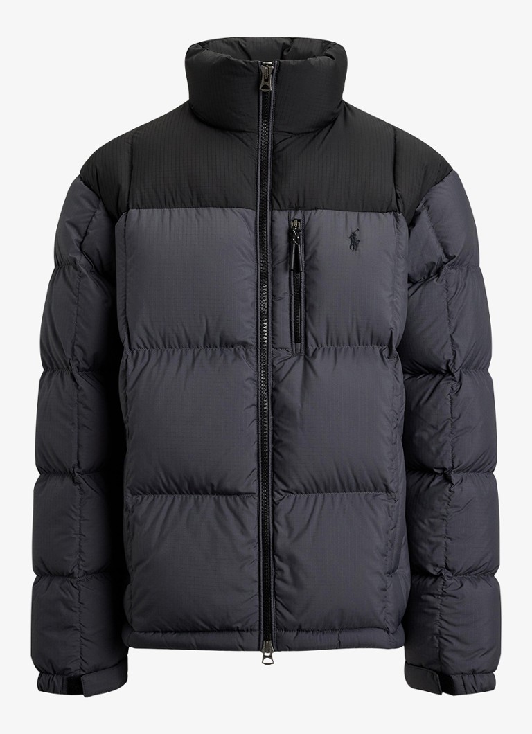 Ralph Lauren Heren Gorham puffer jas met opstaande kraag in de kleur Polo Black / Zwart
