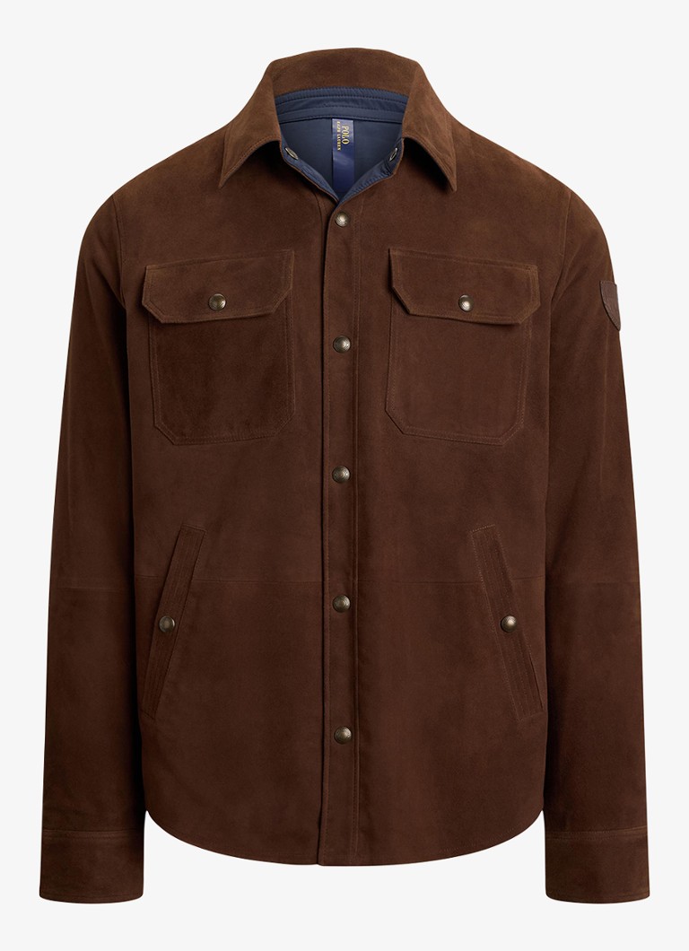 Ralph Lauren Heren Reversible jack van suède in de kleur Bruin
