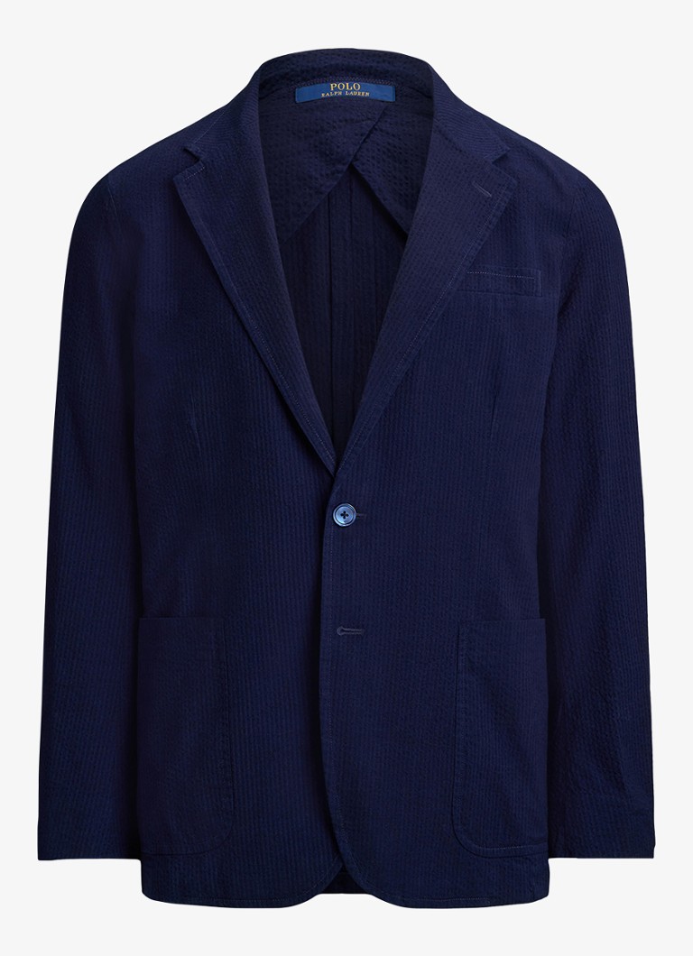 Ralph Lauren Heren Modern fit colbert met ribstructuur en opgestikte zakken in de kleur Indigo