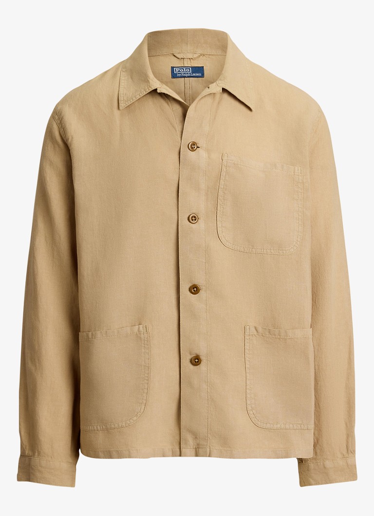 Ralph Lauren Heren Jack van linnen met opgestikte zakken in de kleur Coastal Beige / Beige