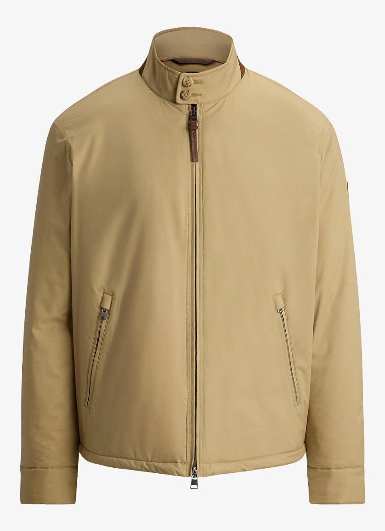 Ralph Lauren Heren Abottson jack met suède en leren details in de kleur RL Khaki / Khaki