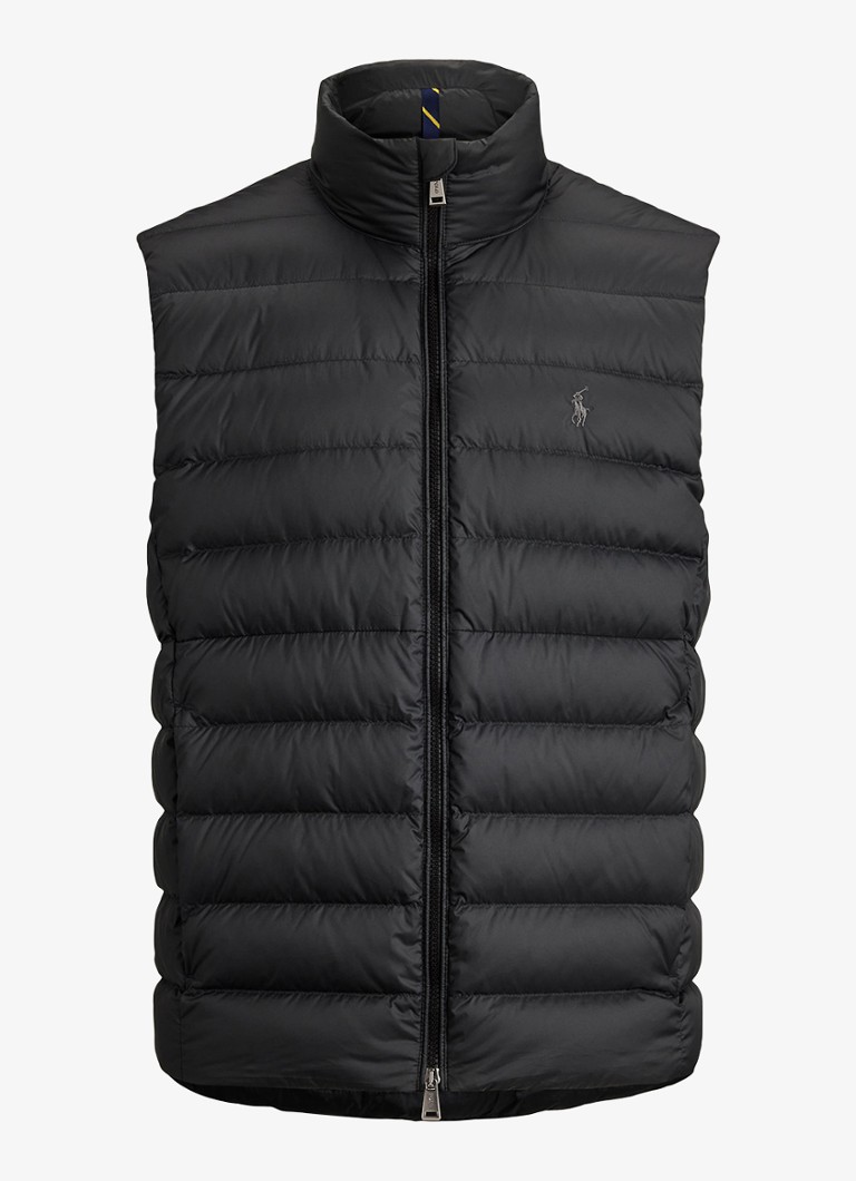Ralph Lauren Heren Colden opvouwbare bodywarmer met donsvulling en waterafstotende coating in de kleur Polo Black / Zwart