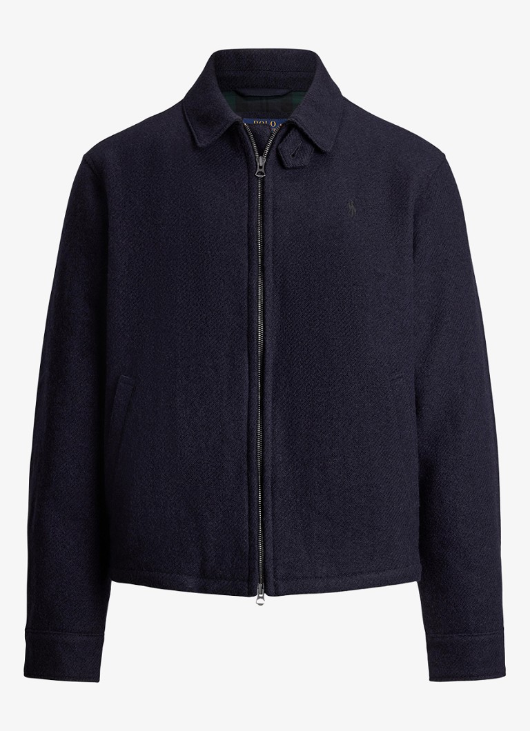 Ralph Lauren Heren Jack van wol met steekzakken in de kleur Collection Navy / Donkerblauw