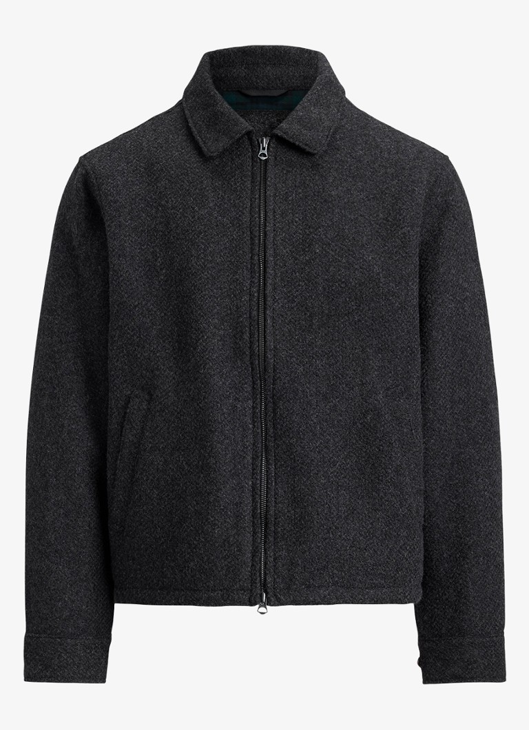 Ralph Lauren Heren Jack van wol met steekzakken in de kleur Antraciet