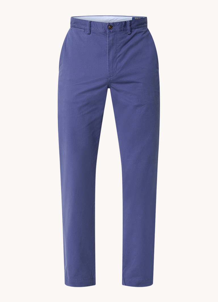 Ralph Lauren Heren Straight fit chino met steekzakken in de kleur Light Navy / Petrol
