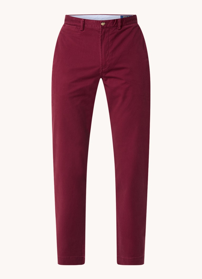 Ralph Lauren Heren Bedford straight fit chino met stretch in de kleur Red Carpet / Rood