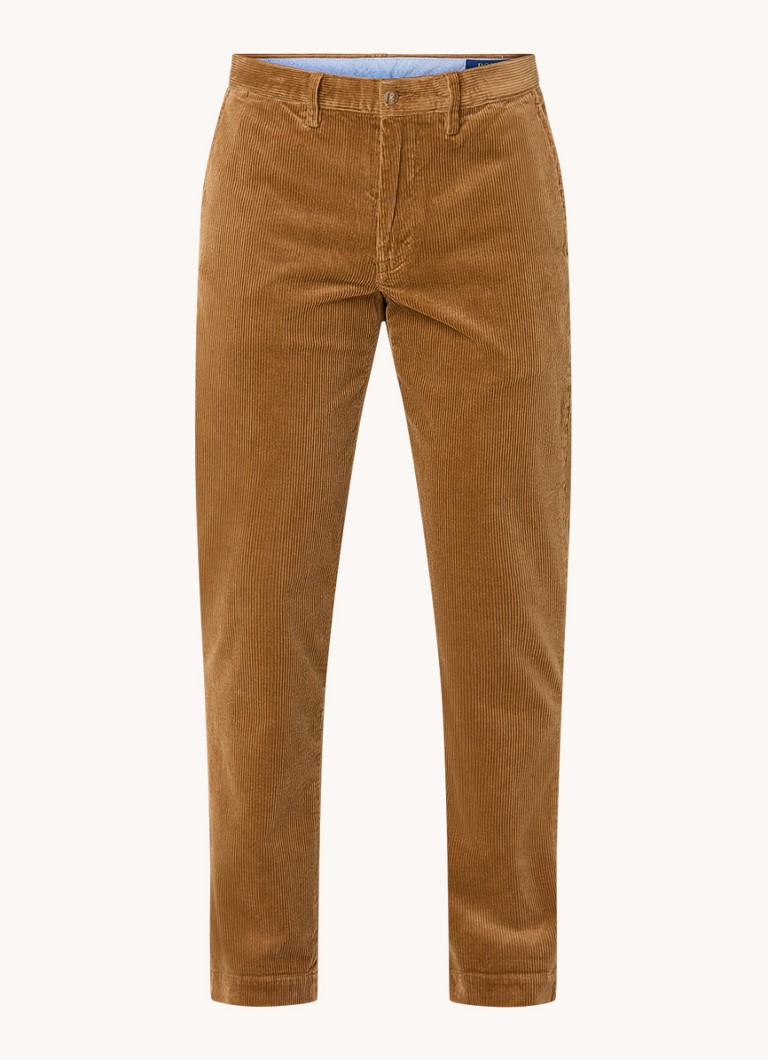 Ralph Lauren Heren Straight fit chino van corduroy met stretch in de kleur Camel