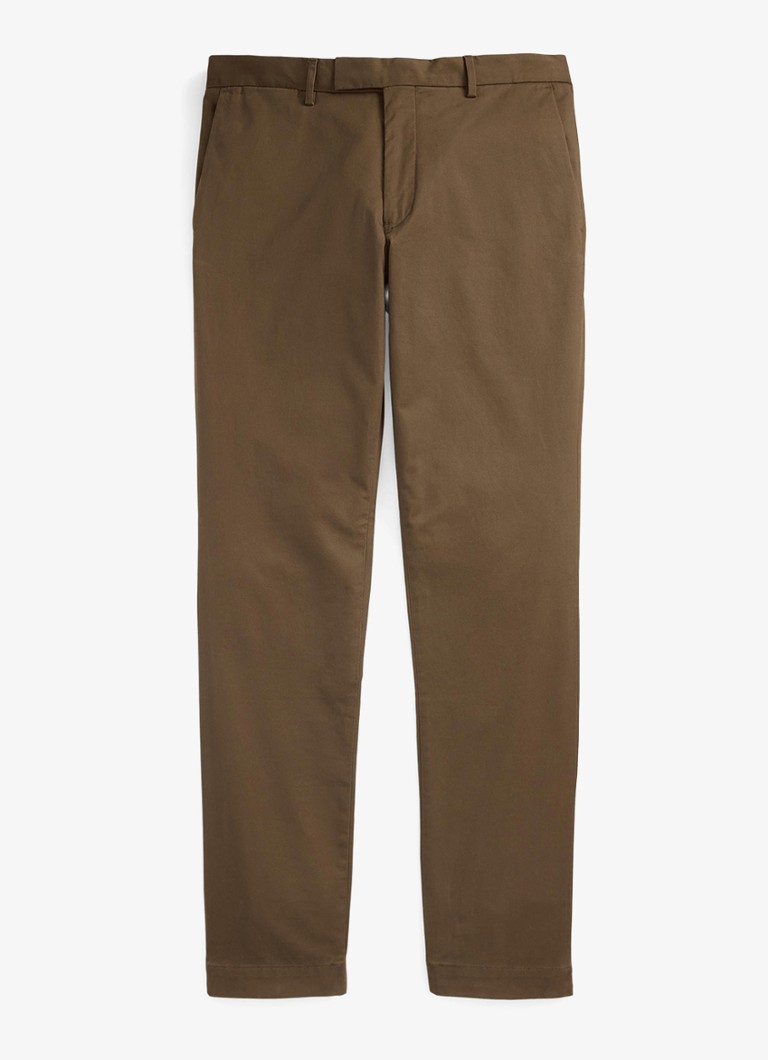 Ralph Lauren Heren Slim fit chino met steekzakken in de kleur Chestnut / Bruin