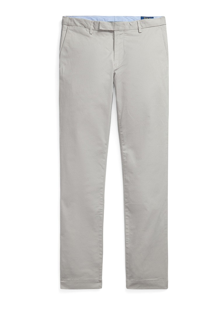 Ralph Lauren Heren Slim fit chino met steekzakken in de kleur Grey Fog / Grijs