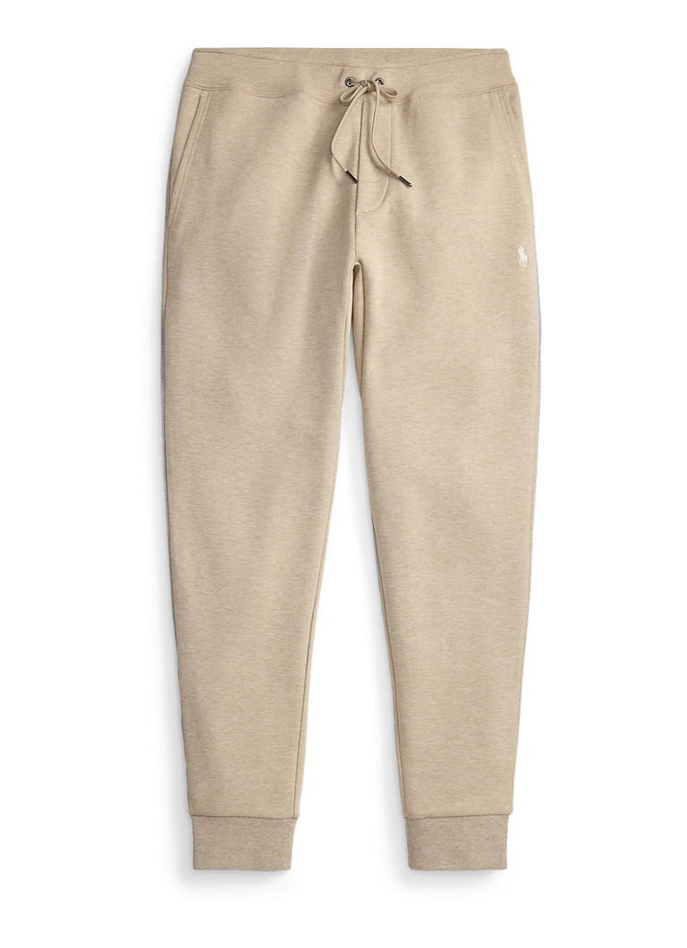 Ralph Lauren Heren Tapered fit joggingbroek met logoborduring in de kleur Tuscan Beige Heather