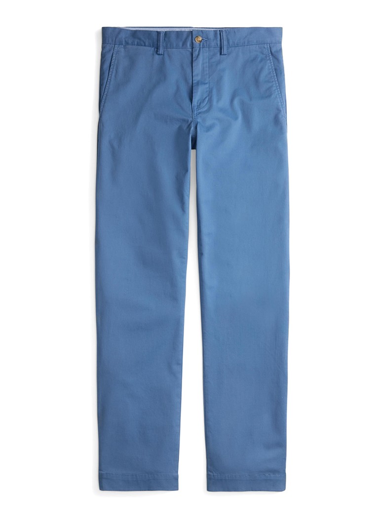 Ralph Lauren Heren Straight fit chino met steekzakken in de kleur Delta Blue