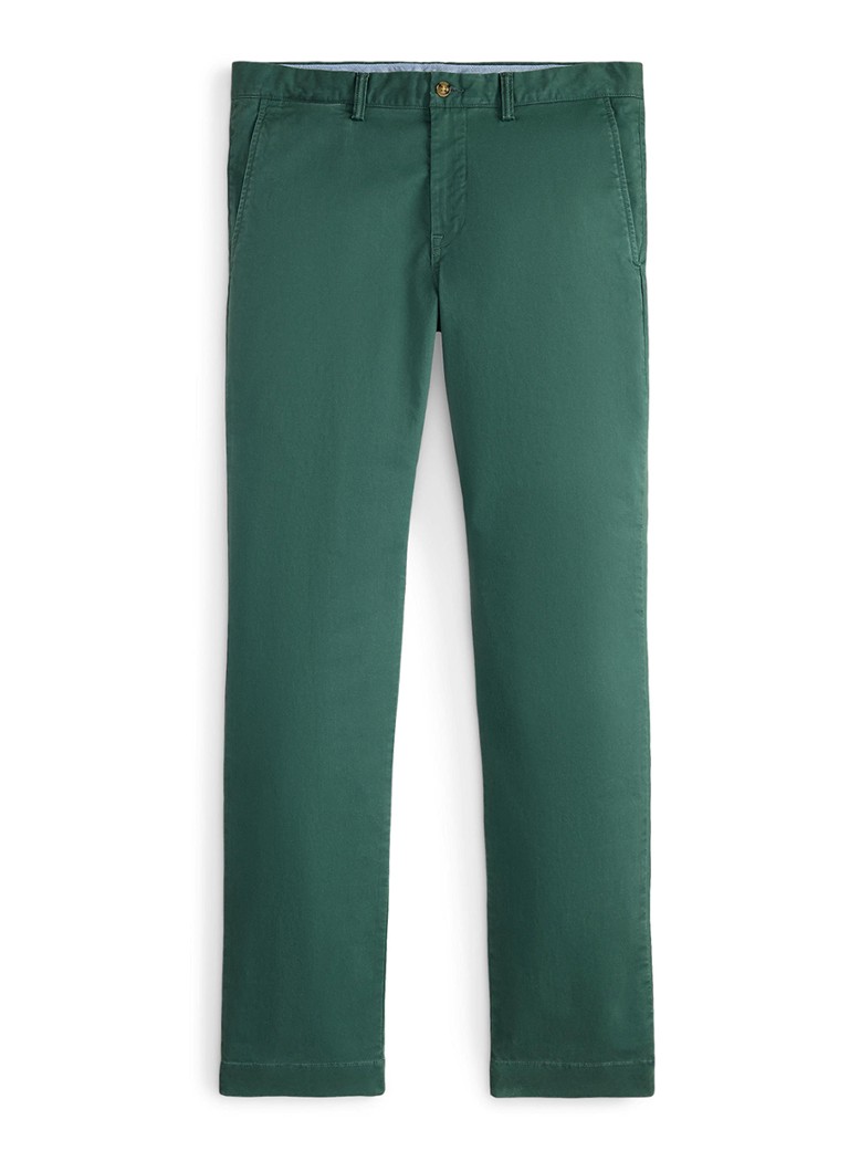 Ralph Lauren Heren Straight fit chino met steekzakken in de kleur Charter Green