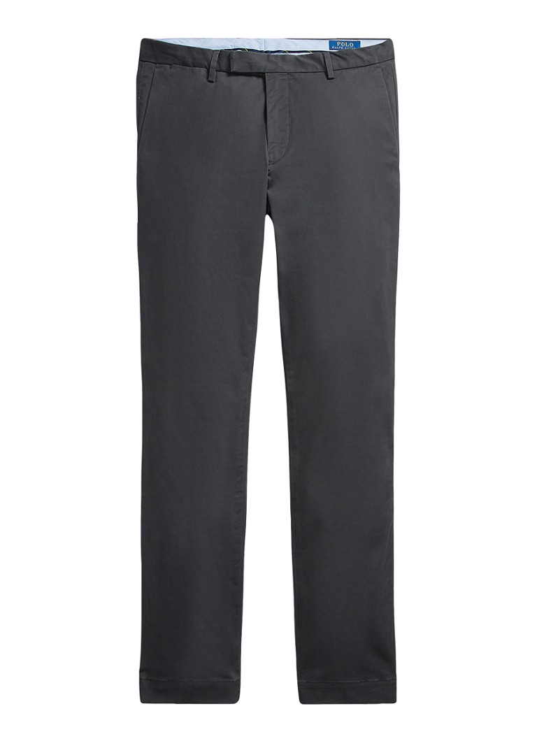 Ralph Lauren Heren Slim fit chino met steekzakken in de kleur Deep Grey / Donkergrijs