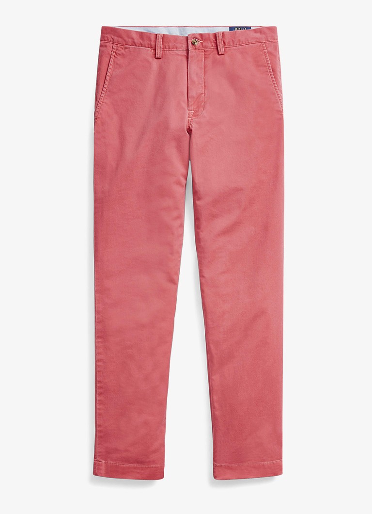 Ralph Lauren Heren Straight fit chino met steekzakken in de kleur Nantucket Red