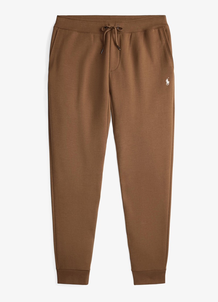 Ralph Lauren Heren Tapered fit joggingbroek met logoborduring in de kleur Luggage Brown / Bruin