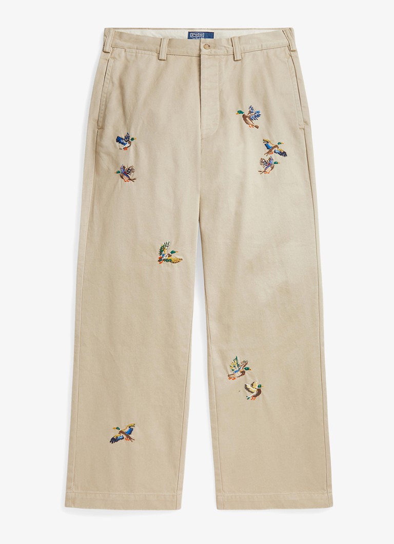 Ralph Lauren Heren Straight fit chino met steekzakken in de kleur Beige