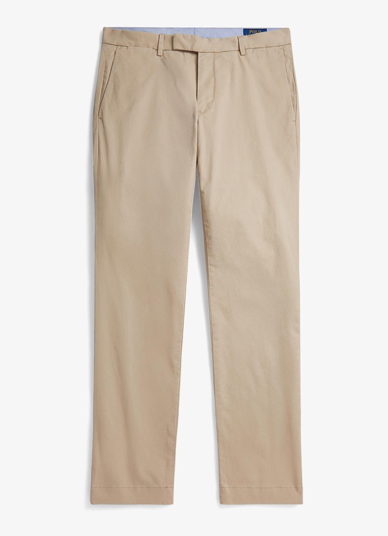 Ralph Lauren Heren Greenwich slim fit chino met stretch in de kleur Classic Khaki / Khaki